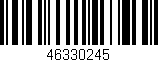 Código de barras (EAN, GTIN, SKU, ISBN): '46330245'
