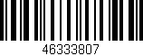 Código de barras (EAN, GTIN, SKU, ISBN): '46333807'