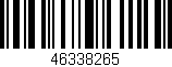 Código de barras (EAN, GTIN, SKU, ISBN): '46338265'