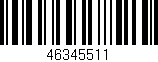 Código de barras (EAN, GTIN, SKU, ISBN): '46345511'