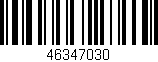 Código de barras (EAN, GTIN, SKU, ISBN): '46347030'