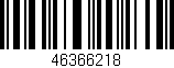 Código de barras (EAN, GTIN, SKU, ISBN): '46366218'