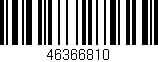 Código de barras (EAN, GTIN, SKU, ISBN): '46366810'