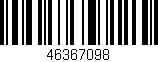 Código de barras (EAN, GTIN, SKU, ISBN): '46367098'