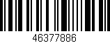 Código de barras (EAN, GTIN, SKU, ISBN): '46377886'