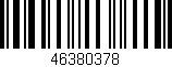 Código de barras (EAN, GTIN, SKU, ISBN): '46380378'