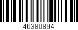 Código de barras (EAN, GTIN, SKU, ISBN): '46380894'