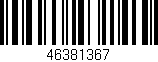 Código de barras (EAN, GTIN, SKU, ISBN): '46381367'