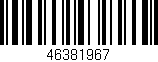 Código de barras (EAN, GTIN, SKU, ISBN): '46381967'