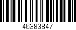 Código de barras (EAN, GTIN, SKU, ISBN): '46383847'