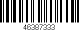 Código de barras (EAN, GTIN, SKU, ISBN): '46387333'