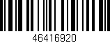 Código de barras (EAN, GTIN, SKU, ISBN): '46416920'