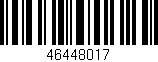 Código de barras (EAN, GTIN, SKU, ISBN): '46448017'