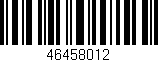 Código de barras (EAN, GTIN, SKU, ISBN): '46458012'