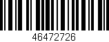 Código de barras (EAN, GTIN, SKU, ISBN): '46472726'