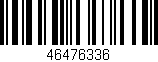 Código de barras (EAN, GTIN, SKU, ISBN): '46476336'