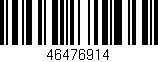 Código de barras (EAN, GTIN, SKU, ISBN): '46476914'
