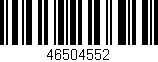 Código de barras (EAN, GTIN, SKU, ISBN): '46504552'