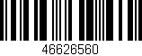 Código de barras (EAN, GTIN, SKU, ISBN): '46626560'