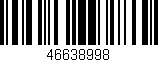Código de barras (EAN, GTIN, SKU, ISBN): '46638998'