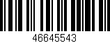 Código de barras (EAN, GTIN, SKU, ISBN): '46645543'