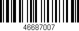 Código de barras (EAN, GTIN, SKU, ISBN): '46687007'