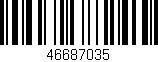 Código de barras (EAN, GTIN, SKU, ISBN): '46687035'