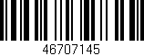 Código de barras (EAN, GTIN, SKU, ISBN): '46707145'