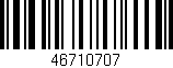 Código de barras (EAN, GTIN, SKU, ISBN): '46710707'