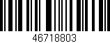 Código de barras (EAN, GTIN, SKU, ISBN): '46718803'