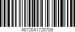 Código de barras (EAN, GTIN, SKU, ISBN): '4672041728708'