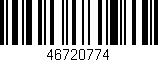 Código de barras (EAN, GTIN, SKU, ISBN): '46720774'