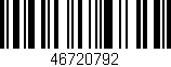 Código de barras (EAN, GTIN, SKU, ISBN): '46720792'