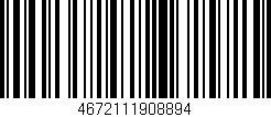 Código de barras (EAN, GTIN, SKU, ISBN): '4672111908894'