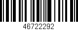 Código de barras (EAN, GTIN, SKU, ISBN): '46722292'