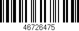 Código de barras (EAN, GTIN, SKU, ISBN): '46726475'