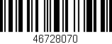 Código de barras (EAN, GTIN, SKU, ISBN): '46728070'
