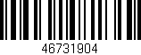 Código de barras (EAN, GTIN, SKU, ISBN): '46731904'
