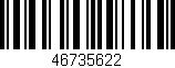 Código de barras (EAN, GTIN, SKU, ISBN): '46735622'