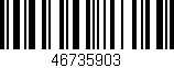 Código de barras (EAN, GTIN, SKU, ISBN): '46735903'