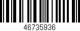Código de barras (EAN, GTIN, SKU, ISBN): '46735936'
