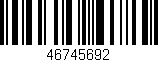 Código de barras (EAN, GTIN, SKU, ISBN): '46745692'