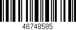 Código de barras (EAN, GTIN, SKU, ISBN): '46748585'