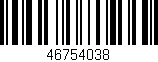 Código de barras (EAN, GTIN, SKU, ISBN): '46754038'