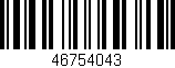 Código de barras (EAN, GTIN, SKU, ISBN): '46754043'