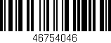 Código de barras (EAN, GTIN, SKU, ISBN): '46754046'