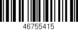 Código de barras (EAN, GTIN, SKU, ISBN): '46755415'