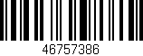 Código de barras (EAN, GTIN, SKU, ISBN): '46757386'