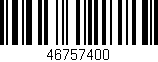 Código de barras (EAN, GTIN, SKU, ISBN): '46757400'