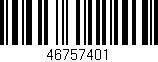 Código de barras (EAN, GTIN, SKU, ISBN): '46757401'